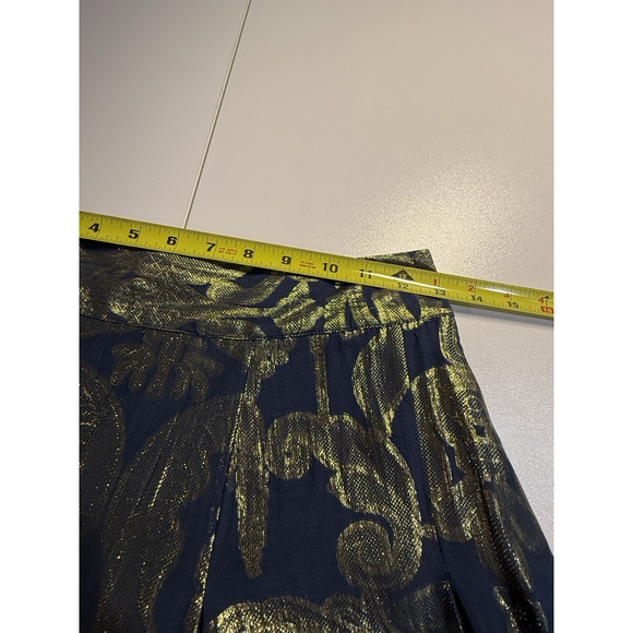 Vtg Soft Surroundings Brocade Beaded Maxi Skirt Sz S Blue Gold NEW Whimsigoth - Picture 8 of 9